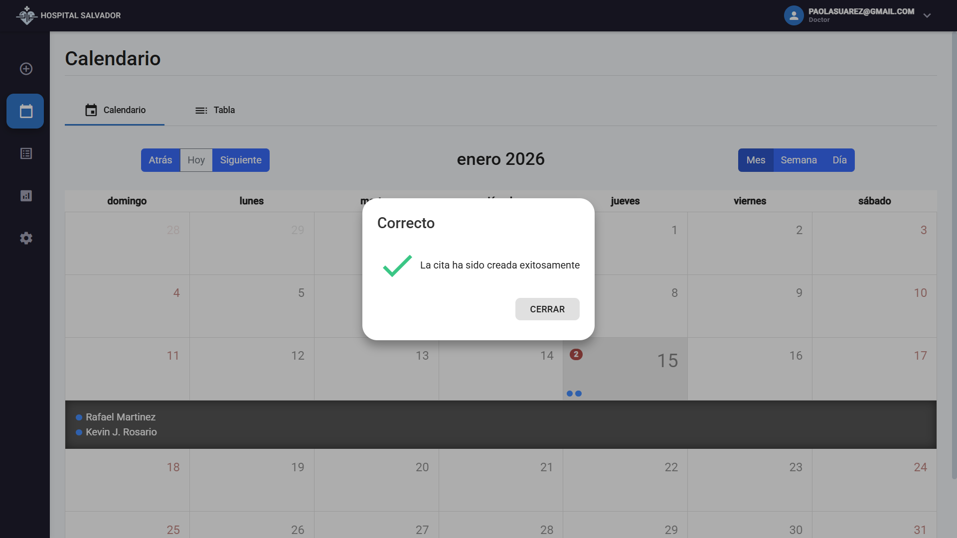 Centro Médico Doctor - Create Appointment 4